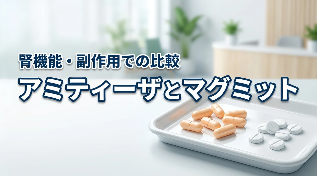 アミティーザカプセルとマグミットの違いは？腎機能や副作用を考えた便秘薬の選び方