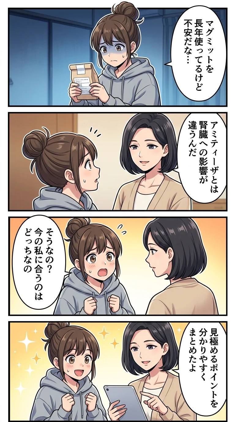 アミティーザカプセル マグミット 違い