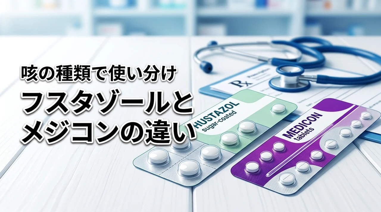 処方されたフスタゾールとメジコンの違いは何？乾いた咳と湿った咳の適切な使い分け