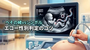 エコーでへその緒とシンボルの違いがわからない！性別判定のコツと見分けるポイント