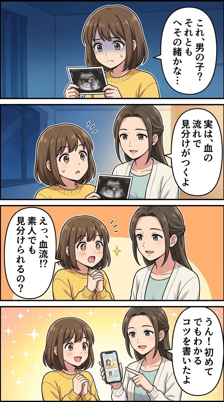 エコー へその緒 シンボル 違い