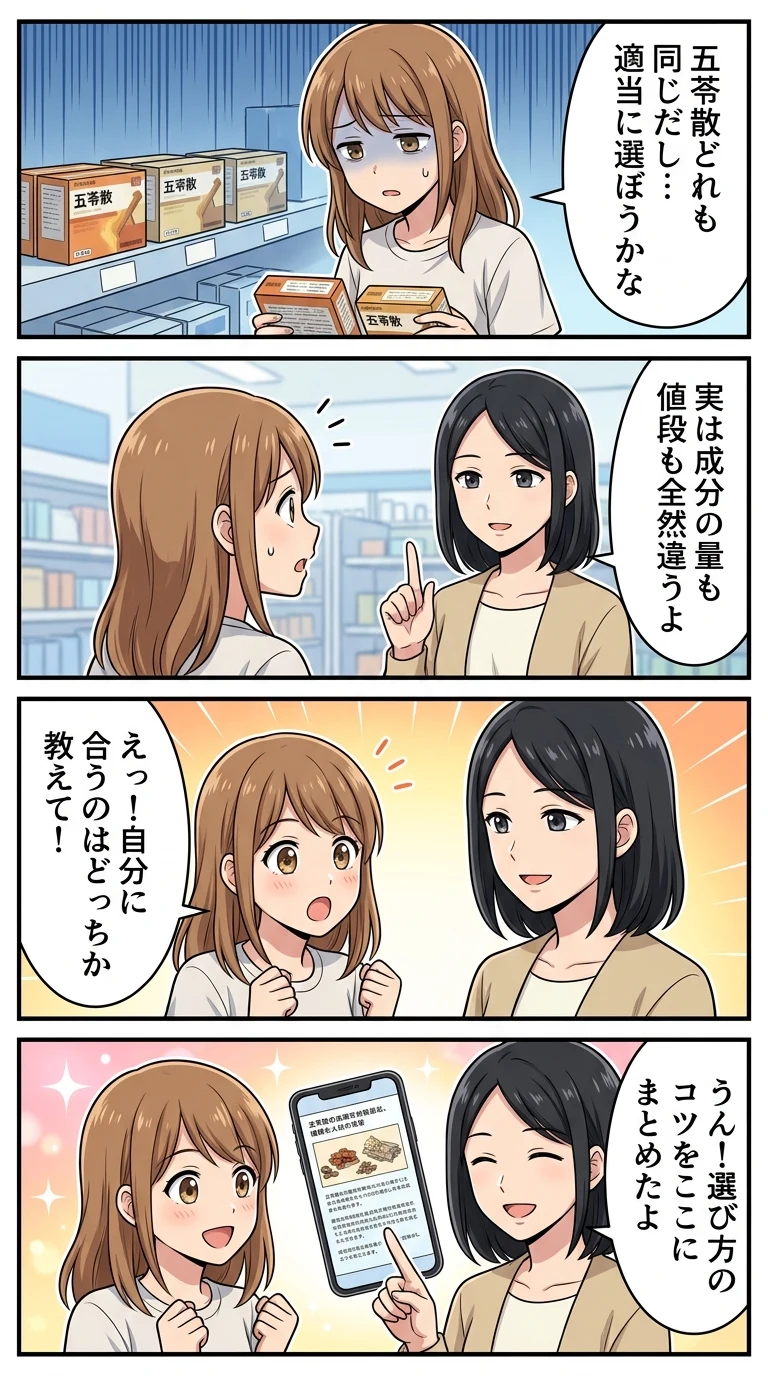 五苓散 ツムラ クラシエ 違い