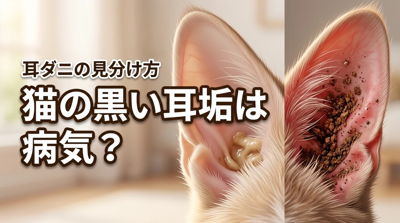 猫の耳垢が黒いのは病気？耳ダニとの違いや見分け方を知って病院へ行くべきか判断