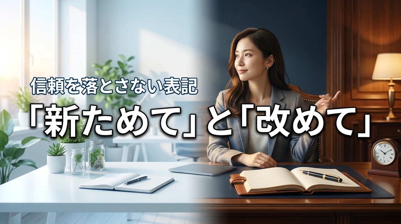 新ためてと改めての違いをスッキリ解決！ビジネスメールで信頼を落とさない表記