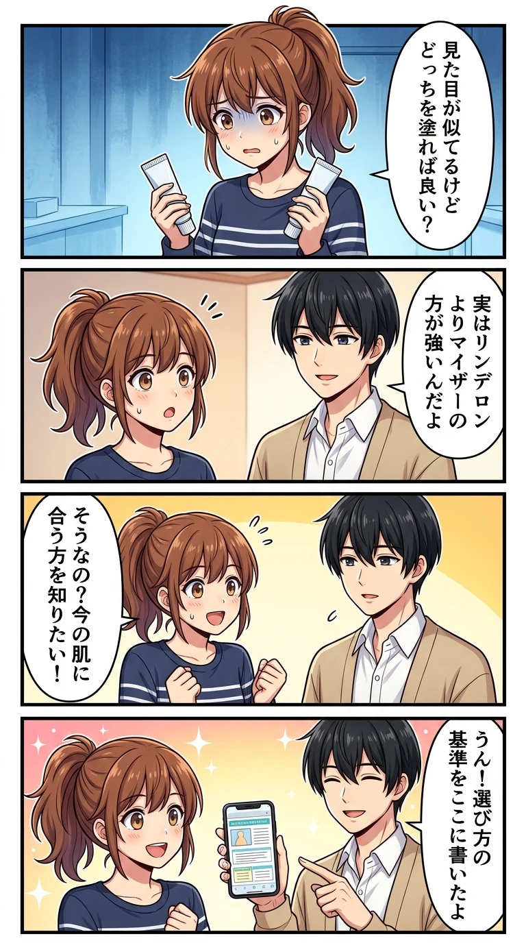 マイザー軟膏 リンデロン 違い