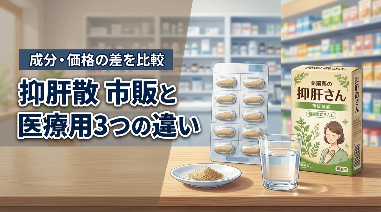 【比較表つき】抑肝散の市販と医療用の違いは3つ！成分・価格の差を分かりやすく