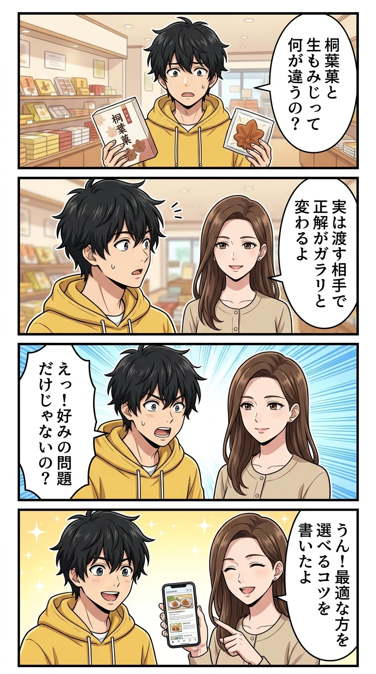 桐葉菓 もみじ饅頭 違い