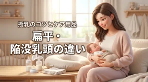 【扁平乳頭と陥没乳頭の違い】授乳のコツやおすすめケアアイテムで悩みを解決しよう