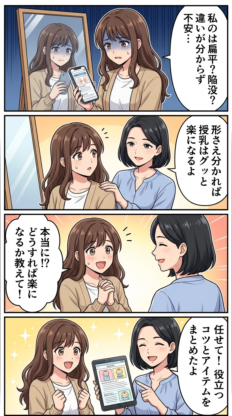 扁平乳頭 陥没乳頭 違い