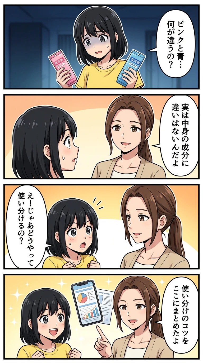 ヘパリン類似物質 日医工 ピンク 青 違い