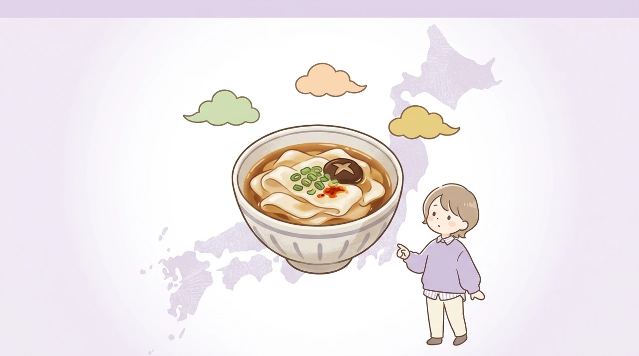 地域で呼び名が変わるはっとの分布