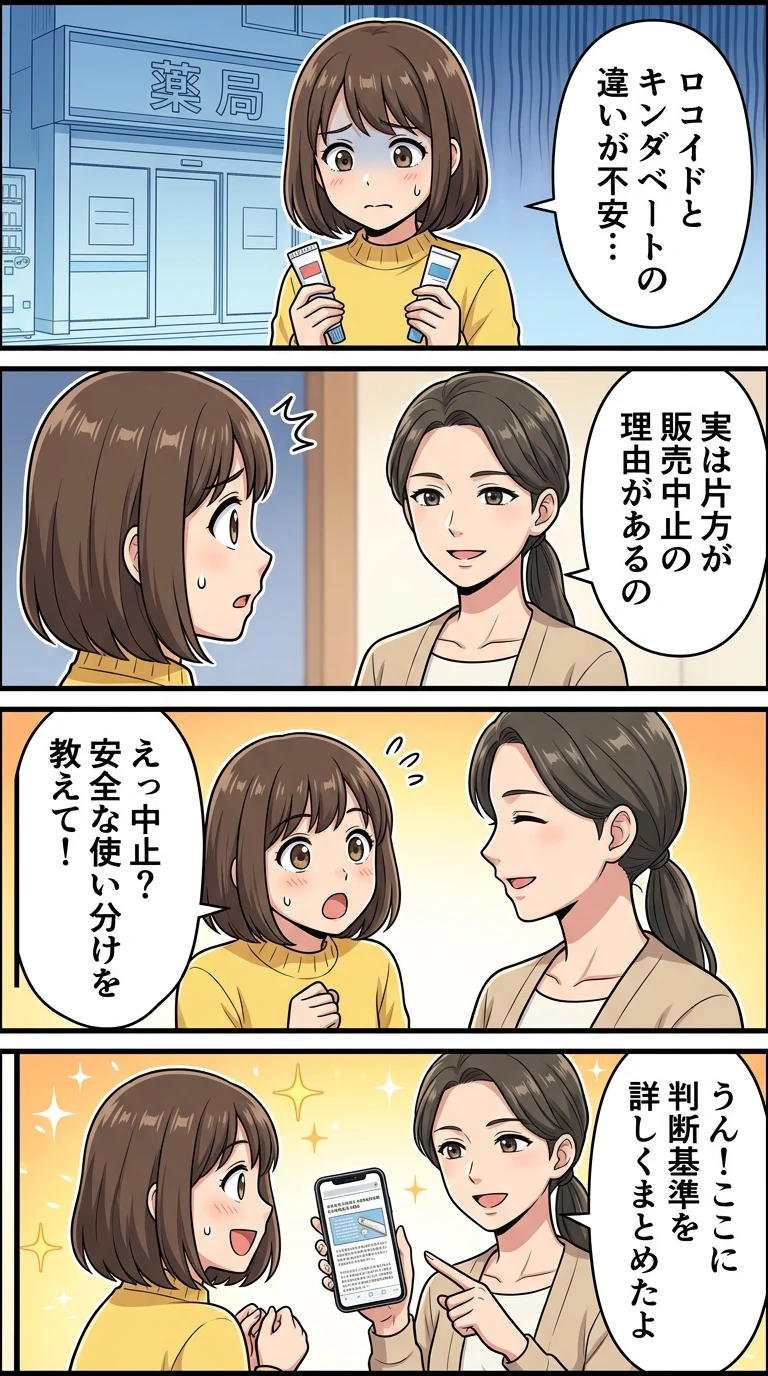 キンダベート ロコイド 違い