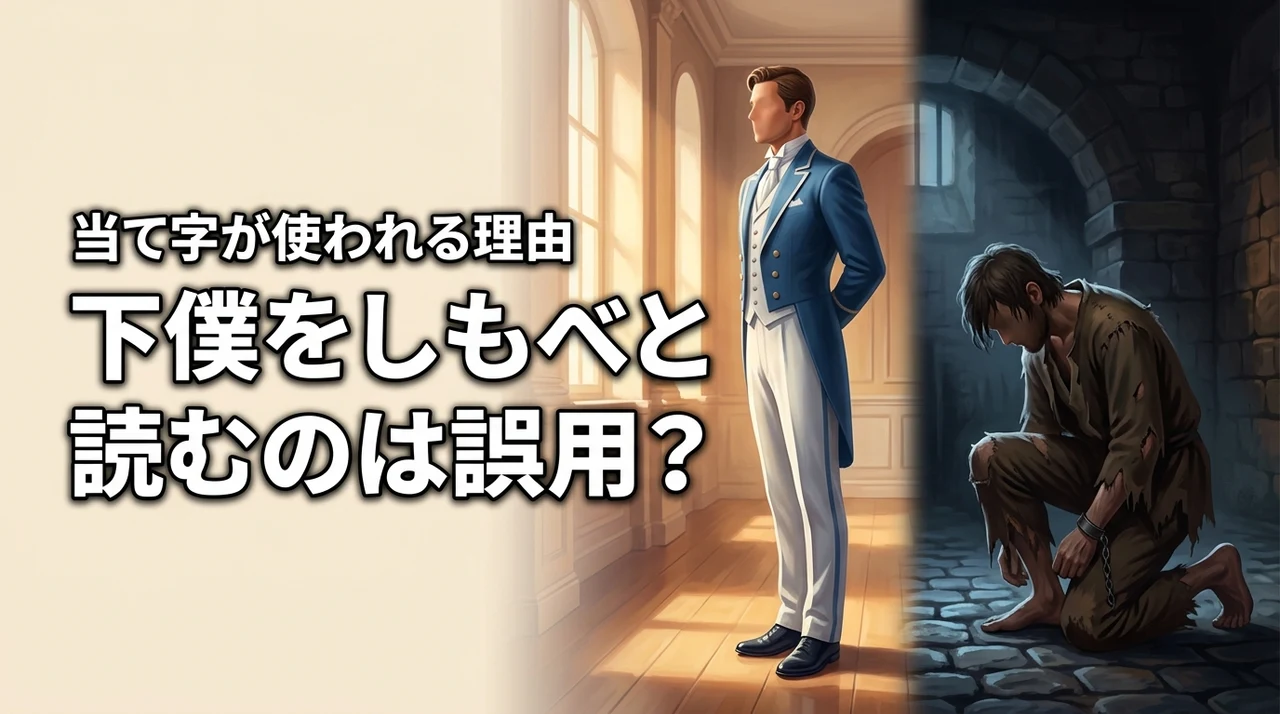 下僕をしもべと読むのは間違い?言葉の違いや創作物で当て字が使われる理由