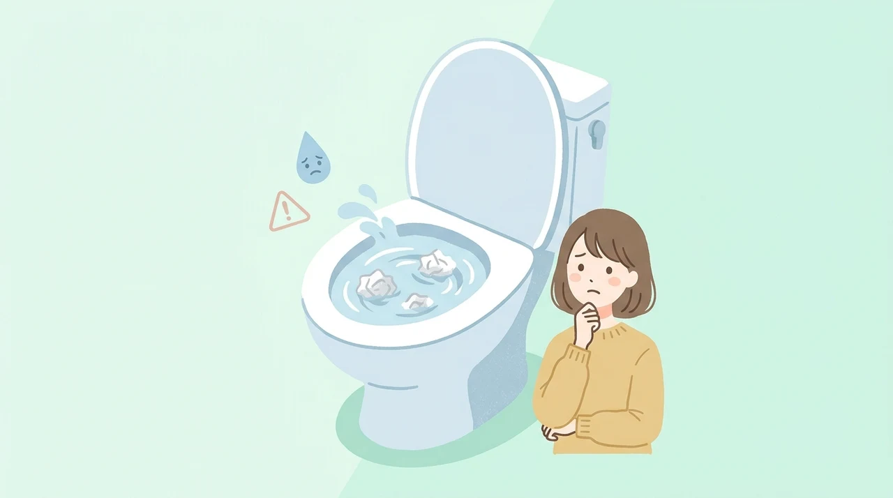 誤った節水でトイレが詰まるリスク