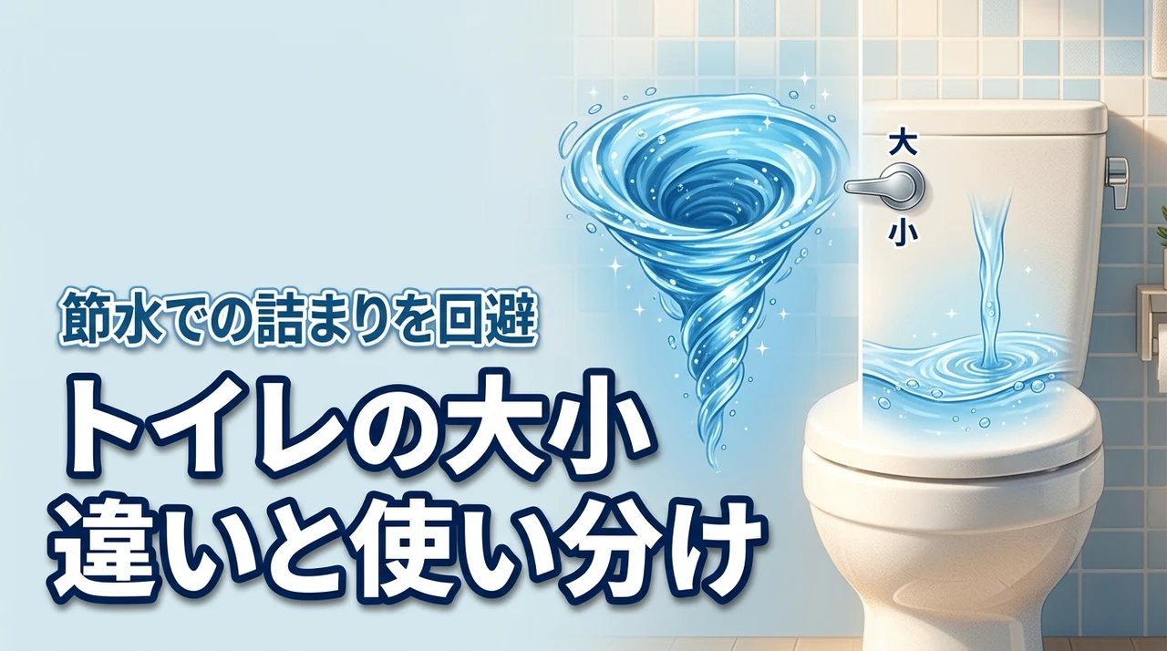 【トイレの大小の違い】誤った節水はNG！正しいレバーの使い分けで詰まりを回避