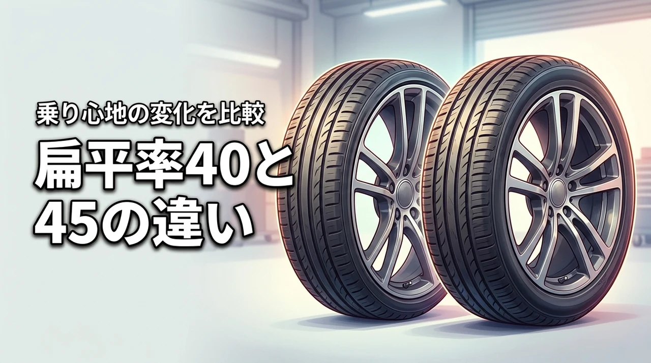 タイヤの扁平率40と45の違いで乗り心地はどう変わる？選び方の悩みを解決