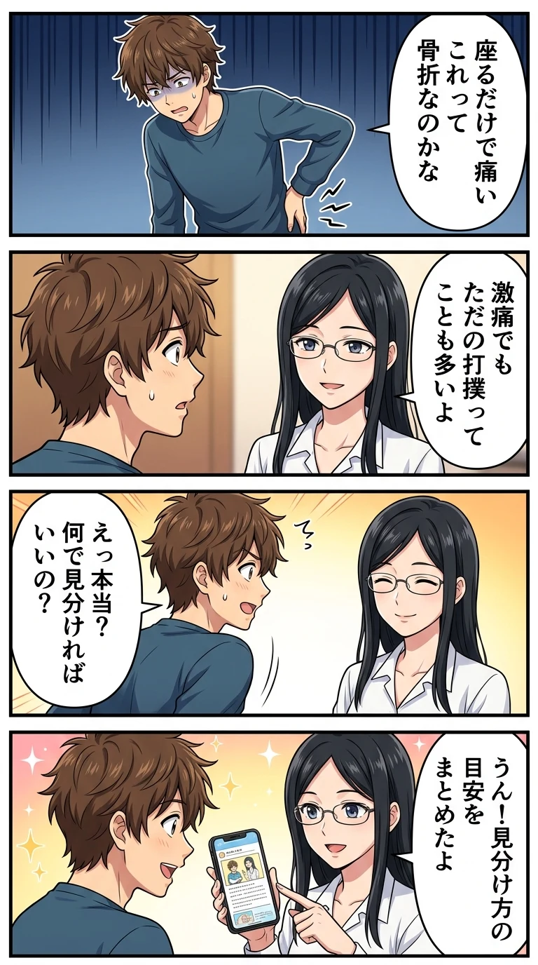 尾てい骨 骨折 打撲 違い