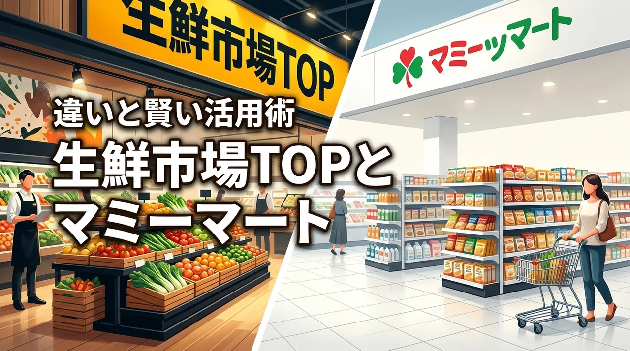 【生鮮市場topとマミーマートの違い】実は運営が同じ！損しないための活用術