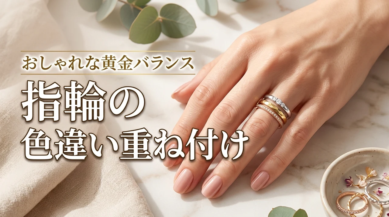 指輪を色違いで重ね付けするのはおかしい？おしゃれに見せるバランスの取り方を伝授