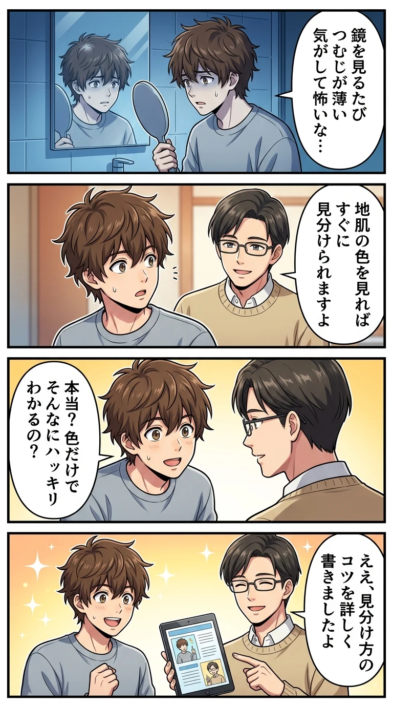 つむじ割れ はげ 違い