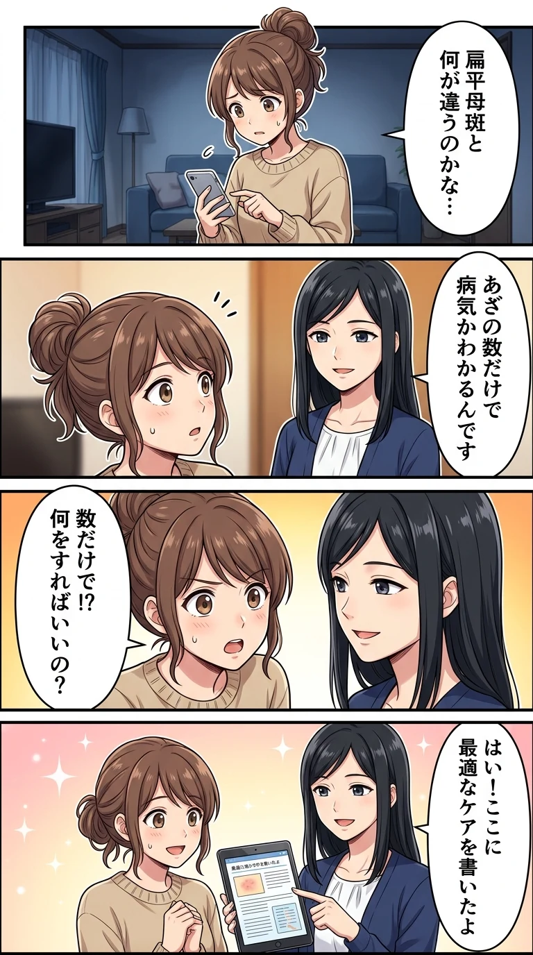 扁平母斑 カフェオレ斑 違い