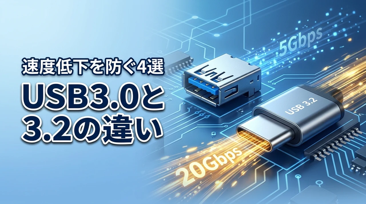 usb3.0と3.2の違いを知り速度低下を防ぐ！規格の確認手順とおすすめ4選