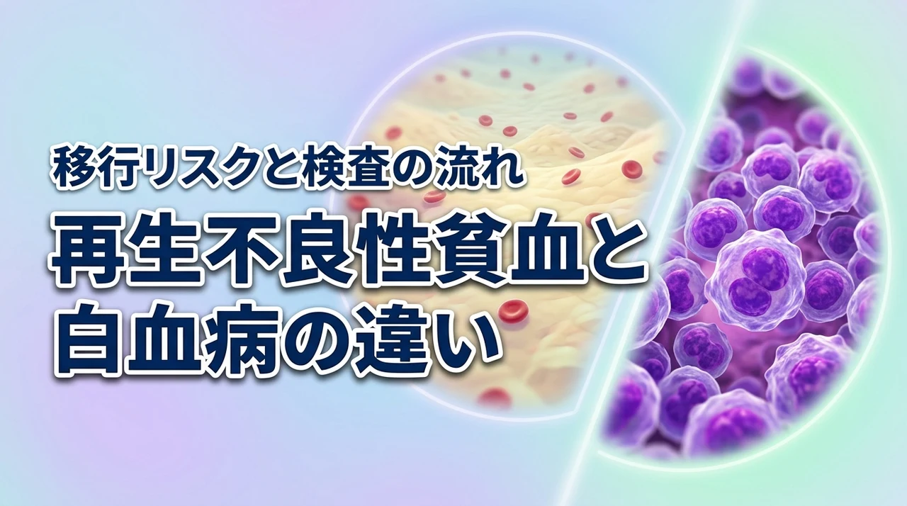 再生不良性貧血と白血病の違いが不安な方へ。移行リスクや検査の進め方を丁寧に解説