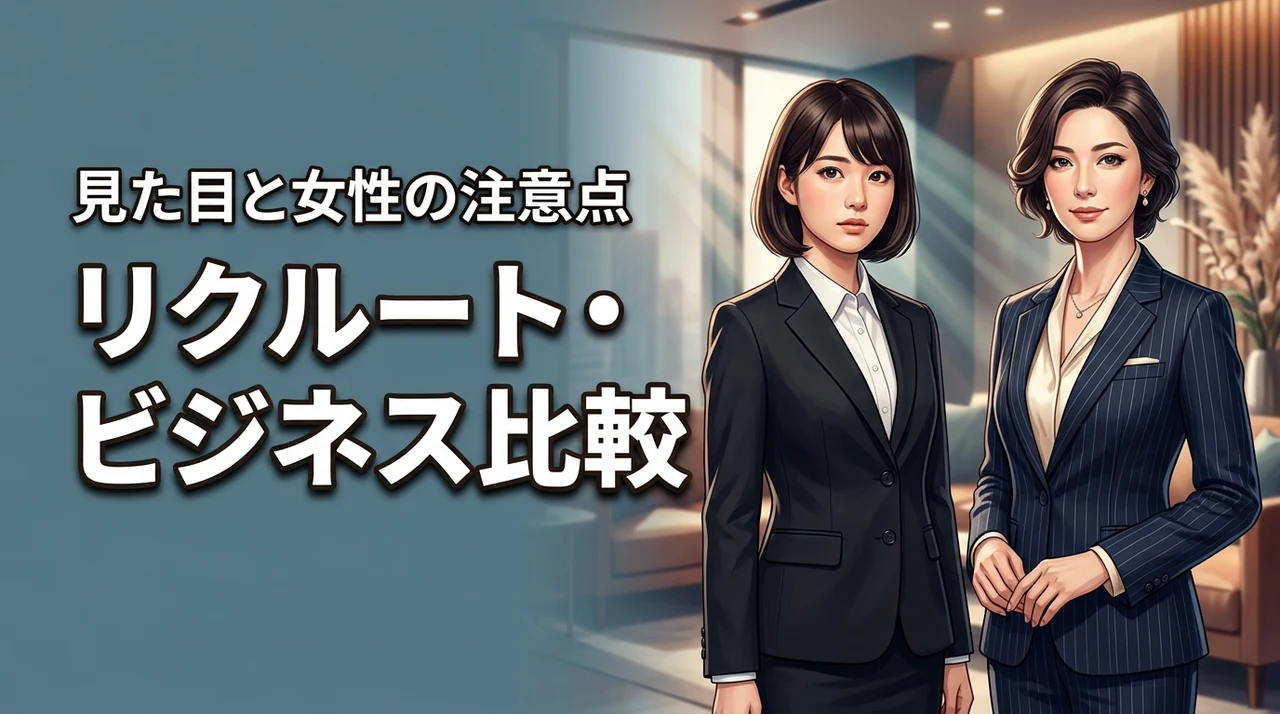 リクルートスーツとビジネススーツの見た目の違いは？女性が着続けるデメリットも解説