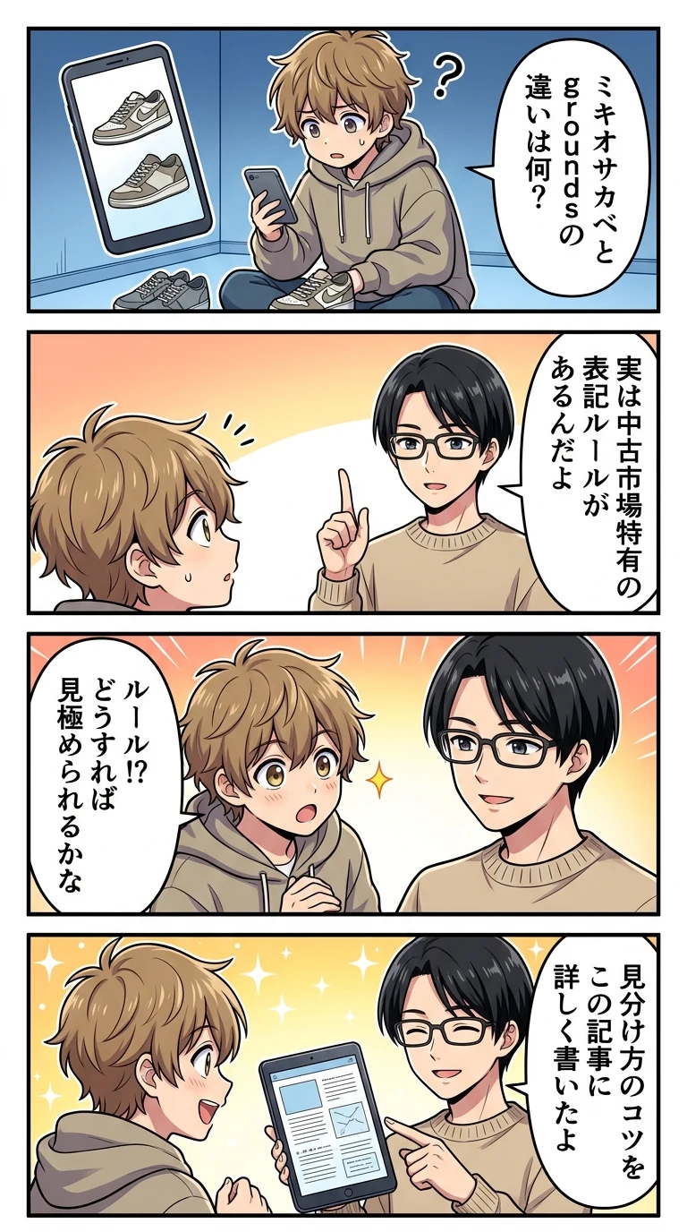ミキオサカベ grounds 違い