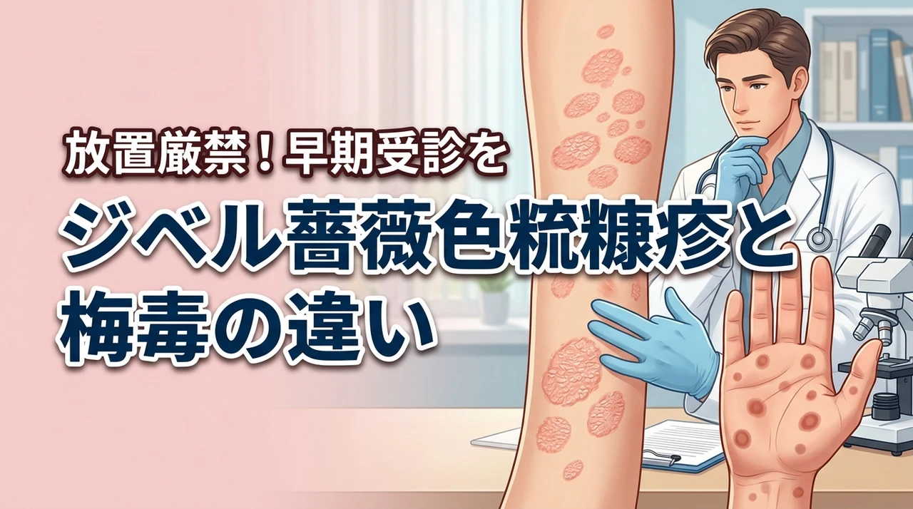 【放置は危険】ジベル薔薇色粃糠疹と梅毒の違いを知り、手遅れになる前に受診を