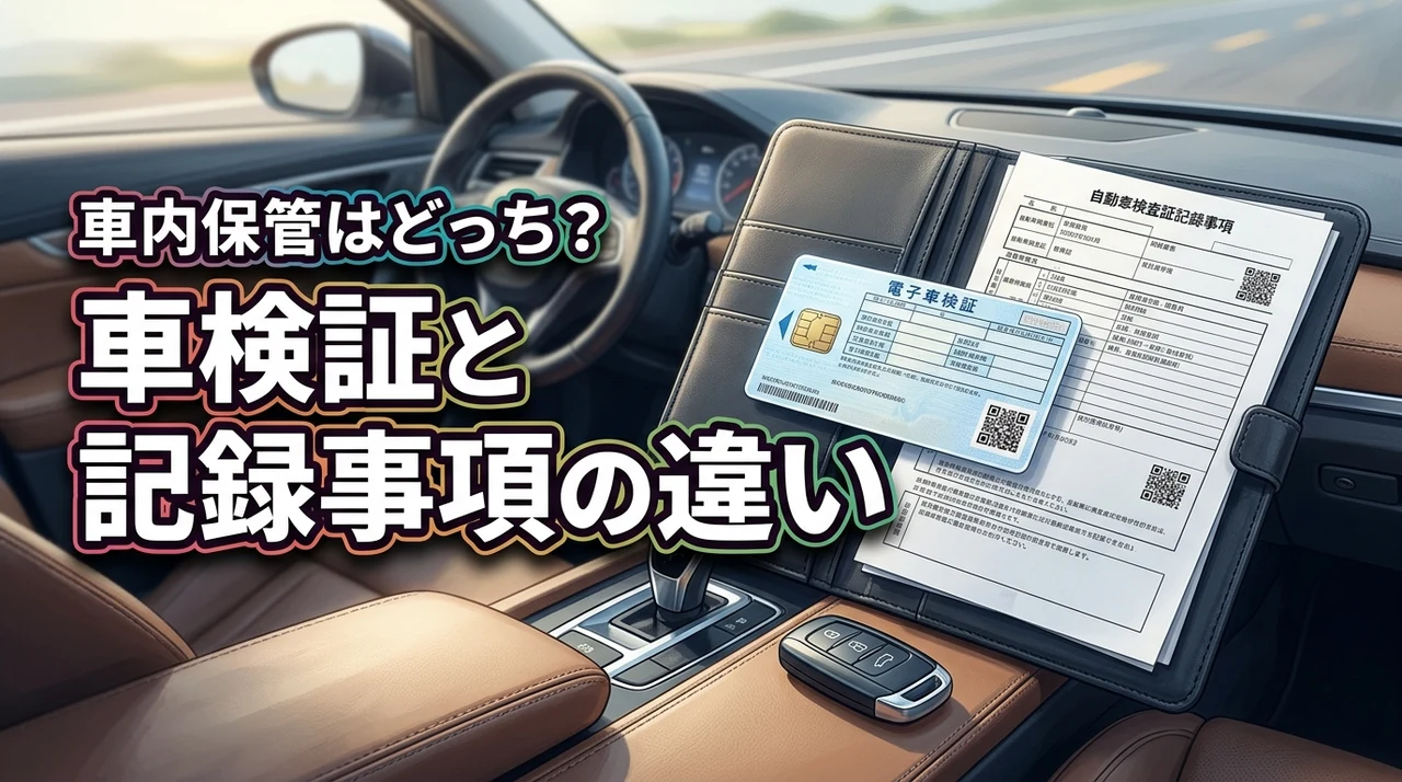 自動車検査証記録事項と車検証の違いは何？どっちを車内に保管すべきか徹底解明！