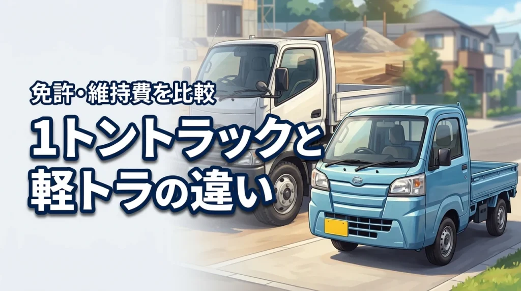 1トントラックと軽トラの違いで迷ったら？免許や維持費を比較して失敗を防ぐ方法