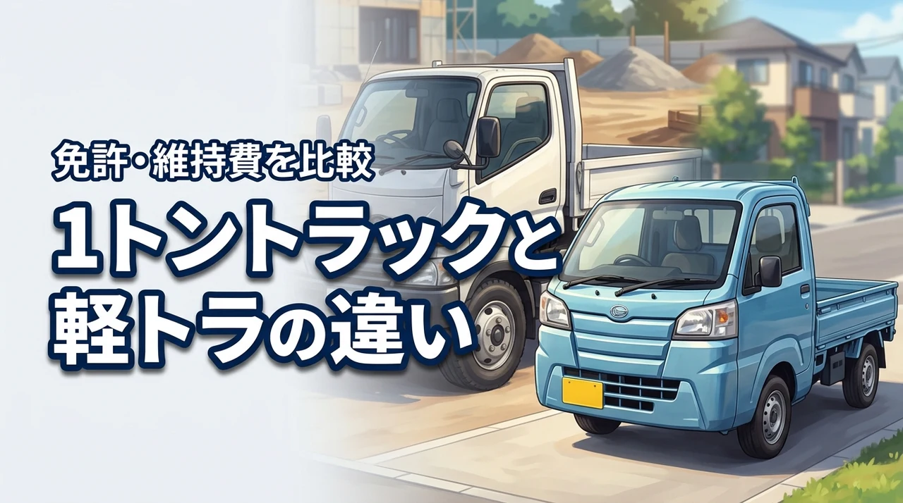 1トントラックと軽トラの違いで迷ったら？免許や維持費を比較して失敗を防ぐ方法