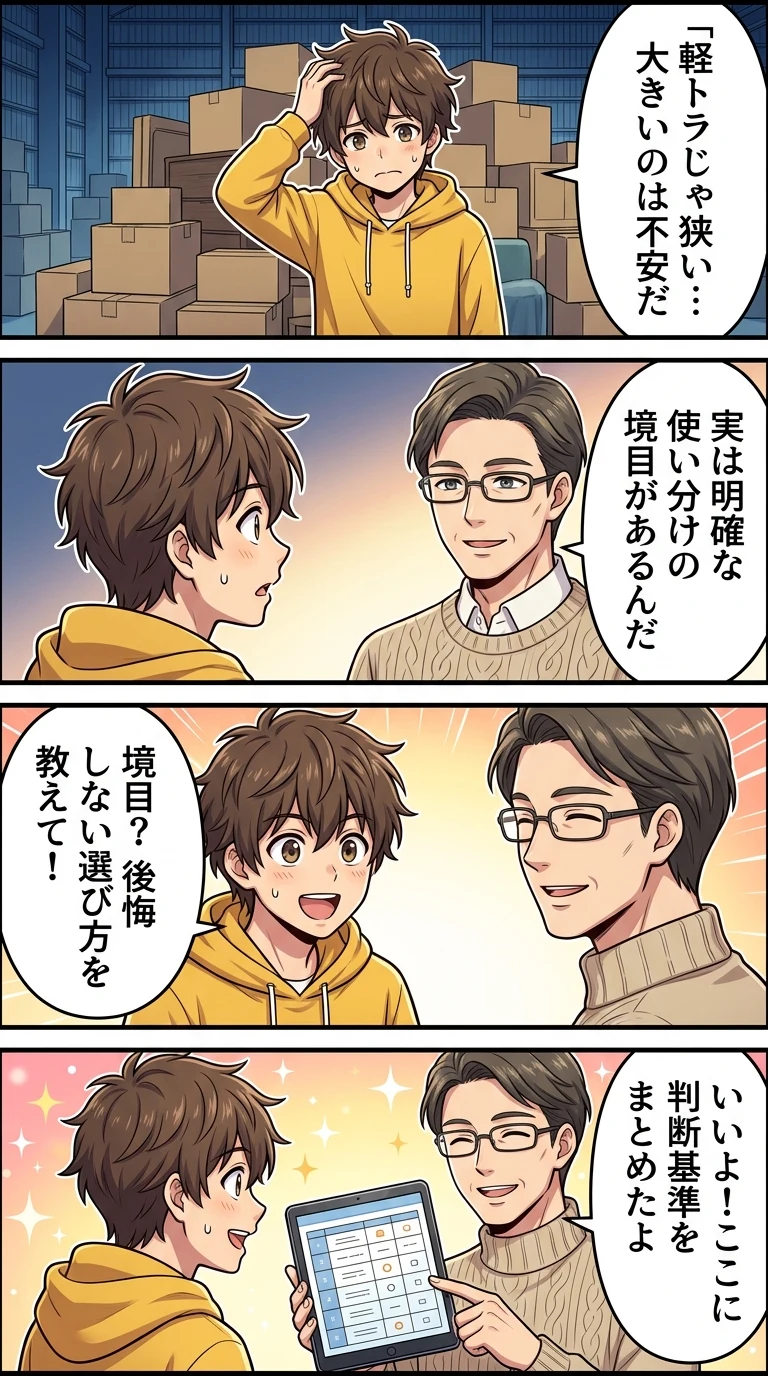 1トントラック 軽トラ 違い