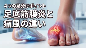 足底筋膜炎と痛風の違いを見分ける4つのポイント！痛み方や病院の検査方法を解説