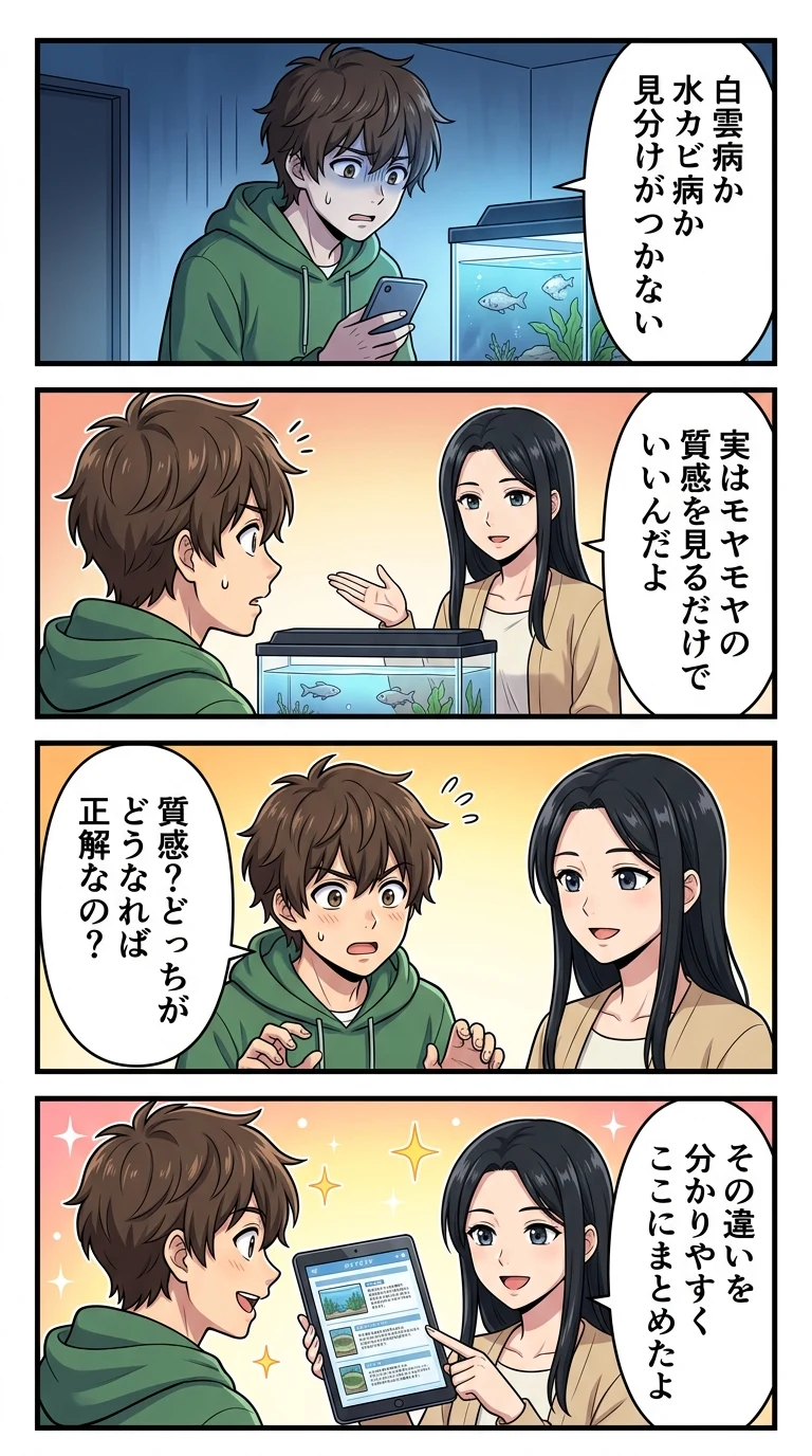 白雲病 水カビ病 違い