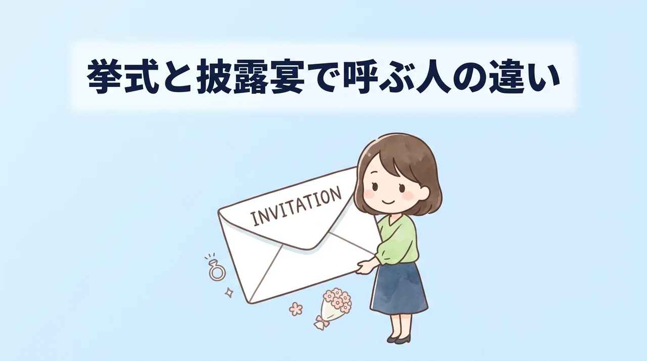 挙式と披露宴で呼ぶ人の違いと基本ルール