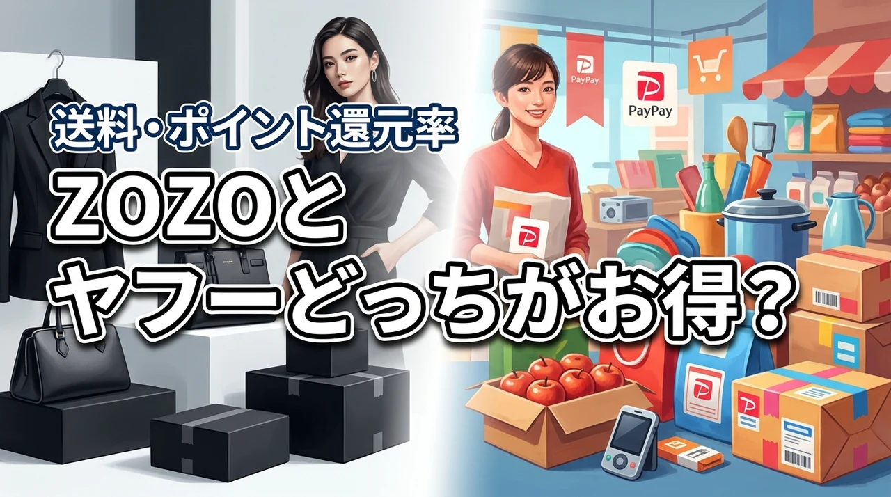 zozotownとヤフーショッピングの違いは何？送料やポイント還元率を詳しく比較