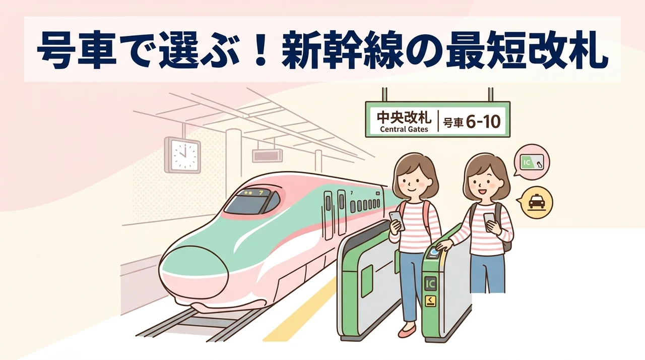 乗車号車や列車で選ぶ新幹線の推奨改札
