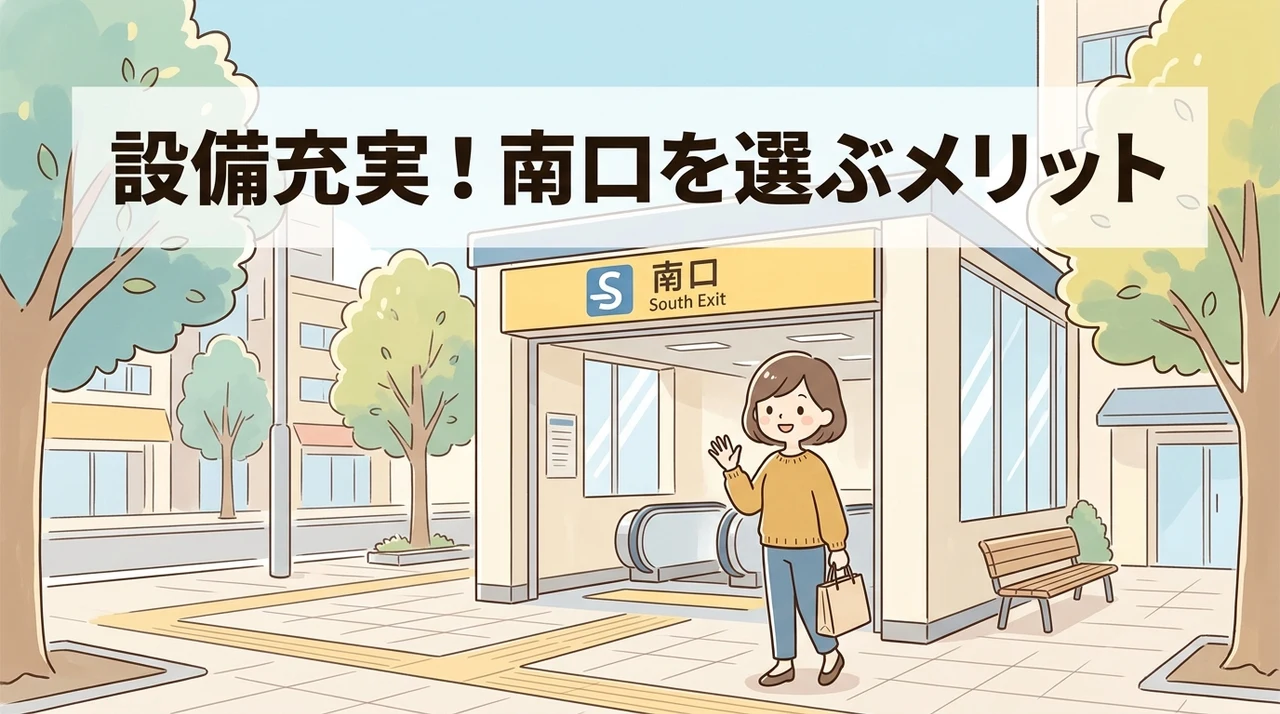 設備や利便性が高い南口を利用するメリット