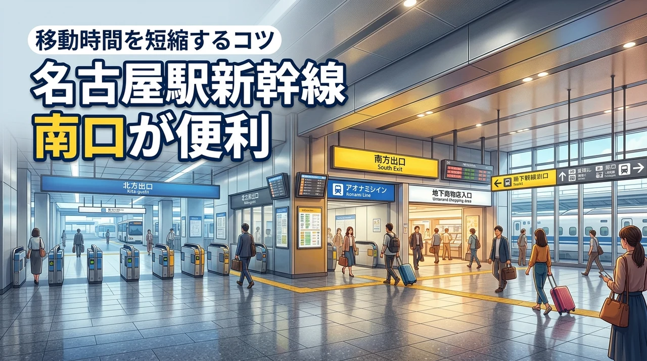名古屋駅の新幹線は北口より南口が便利！違いを知って乗車号車までの移動時間を短縮