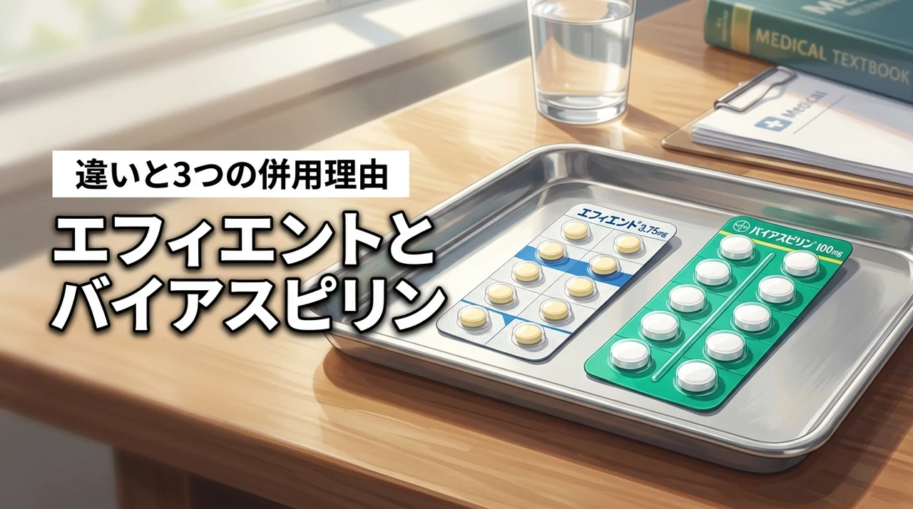 エフィエントとバイアスピリンの違いとは？2剤を併用する3つの理由と出血リスク