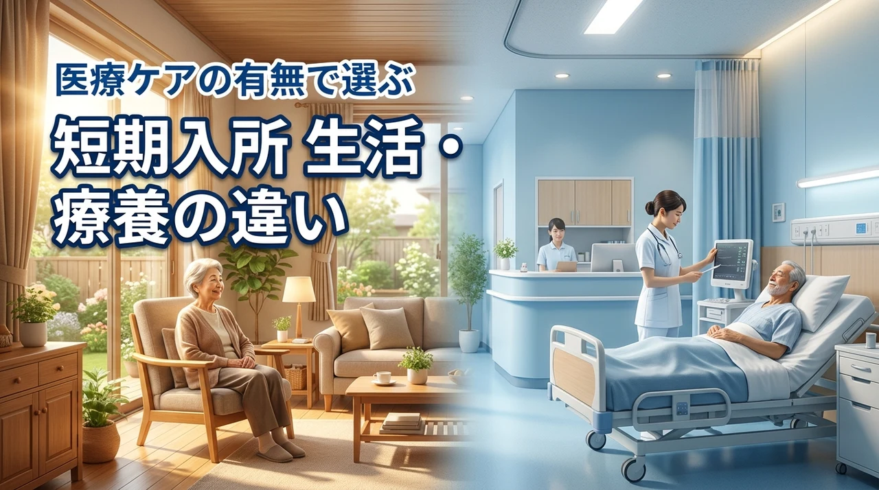 短期入所生活介護と短期入所療養介護の違いは？医療的ケアの有無で選ぶ基準を解説