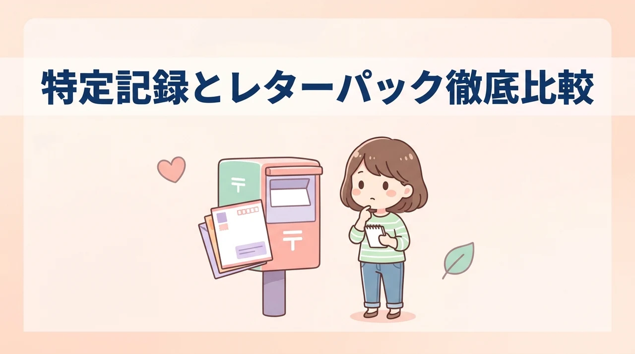 特定記録郵便とレターパックの違いを徹底比較