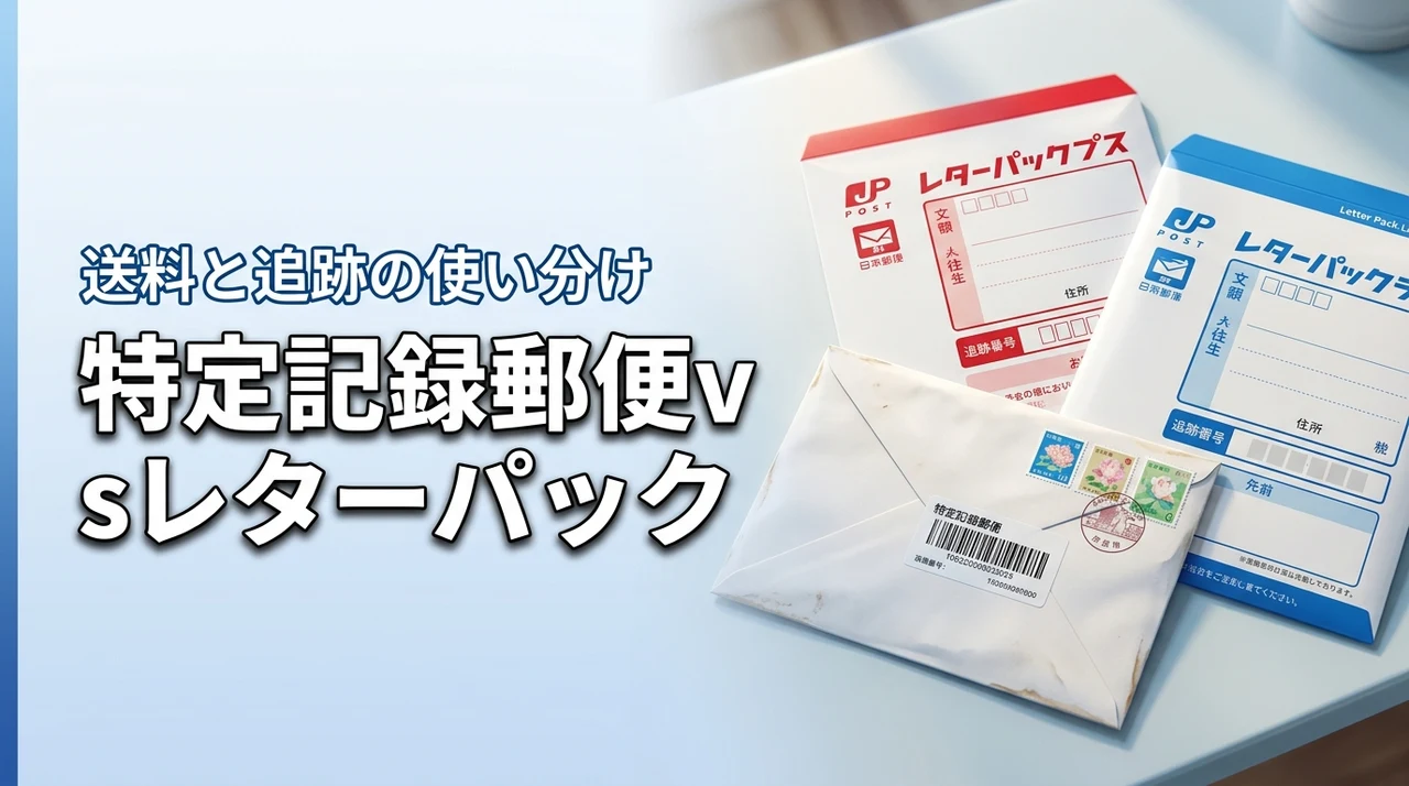 特定記録郵便とレターパックの違いは何？安さや追跡機能で迷う人が選ぶべき発送方法