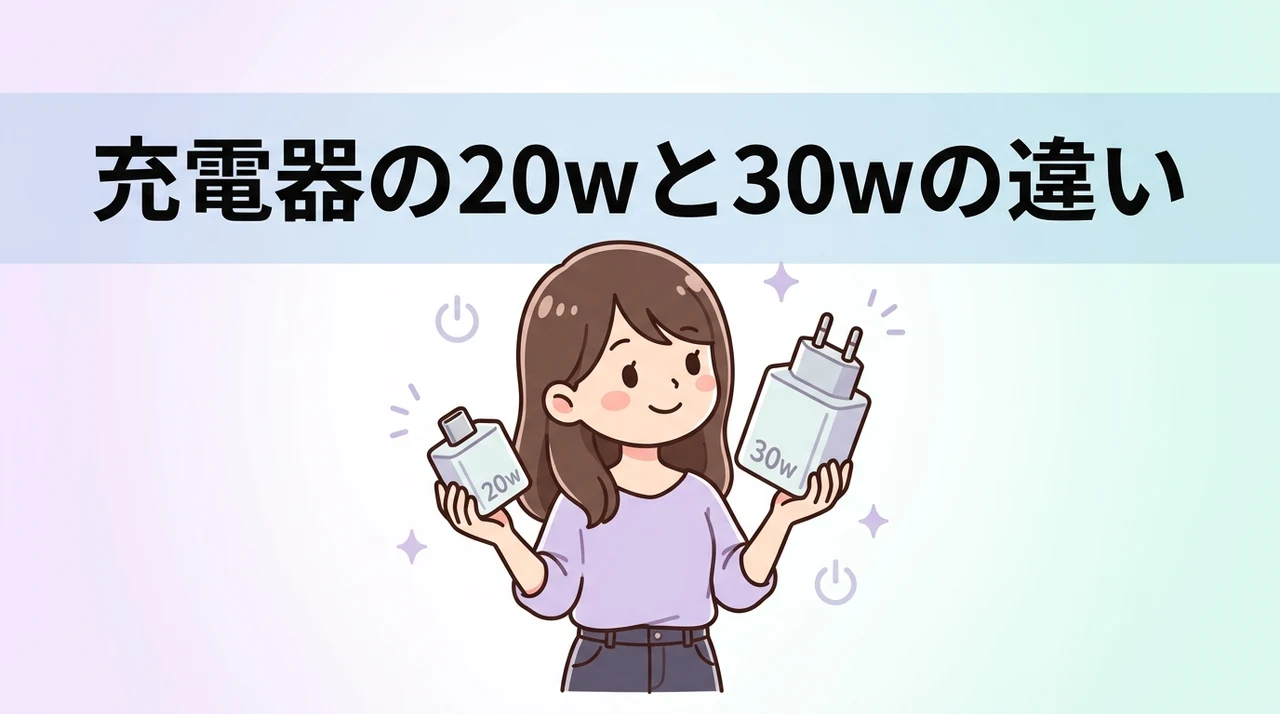 充電器の20wと30wの違いを徹底比較