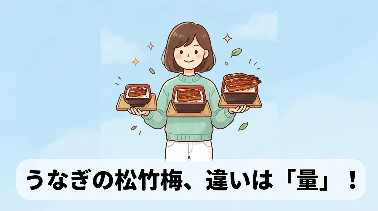 うなぎの松竹梅の違いは量!基本のランクと由来を解説