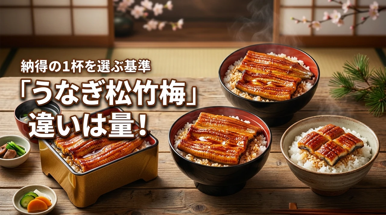 うなぎの松竹梅の違いは量だった!納得の1杯を選ぶための判断基準とメリット