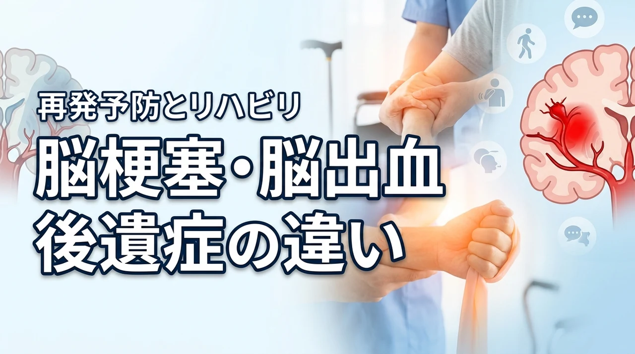 脳梗塞や脳出血の後遺症の違いを知り再発を予防！生活習慣とリハビリの要点