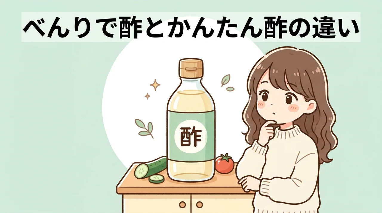 べんりで酢とかんたん酢の違いを比較